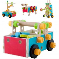Trusa haioasa multifunctionla cu unelte din lemn de jucarie de construit -Fanny Tool Kit Box Trusa haioasa multifunctionla cu unelte din lemn de jucarie de construit -Fanny Tool Kit Box